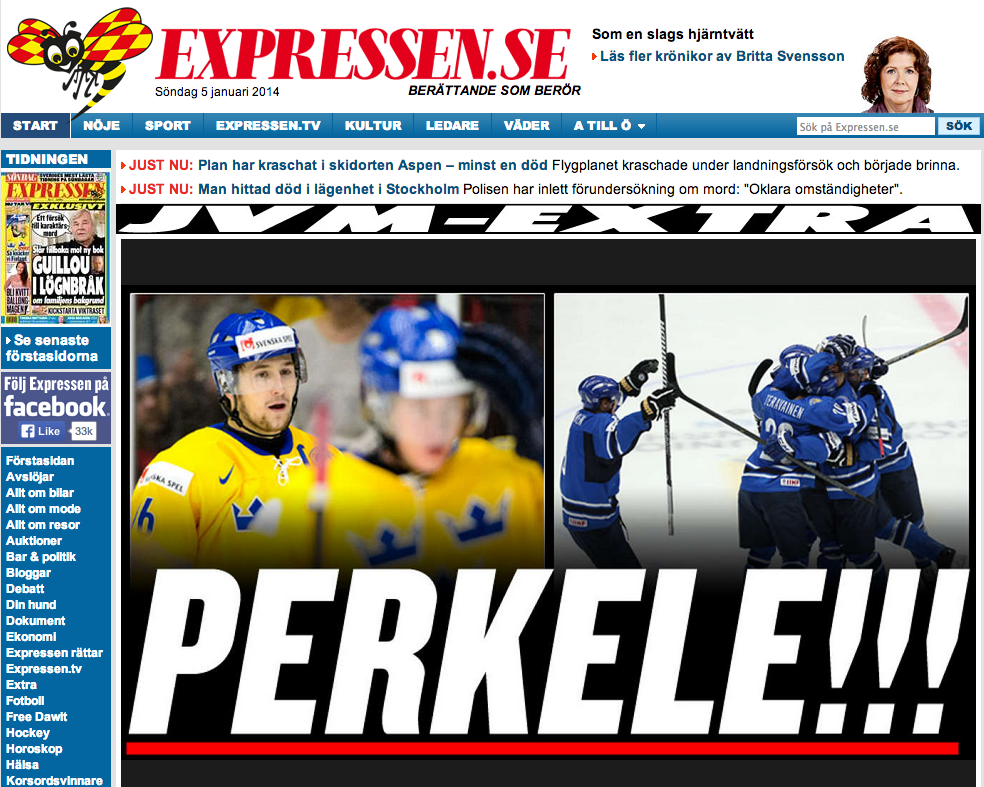 Expressen: PERKELE!