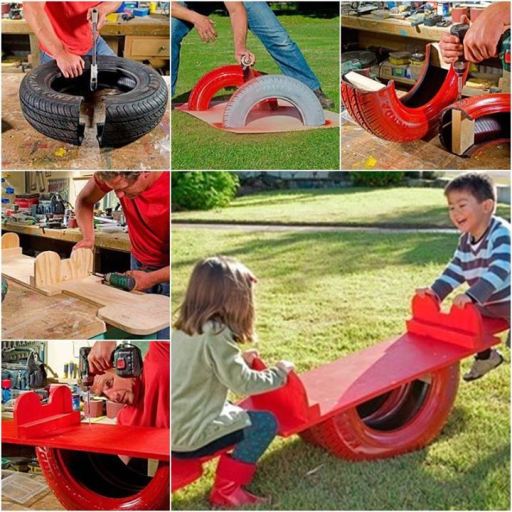 Build-a-See-Saw-With-Used-Tires